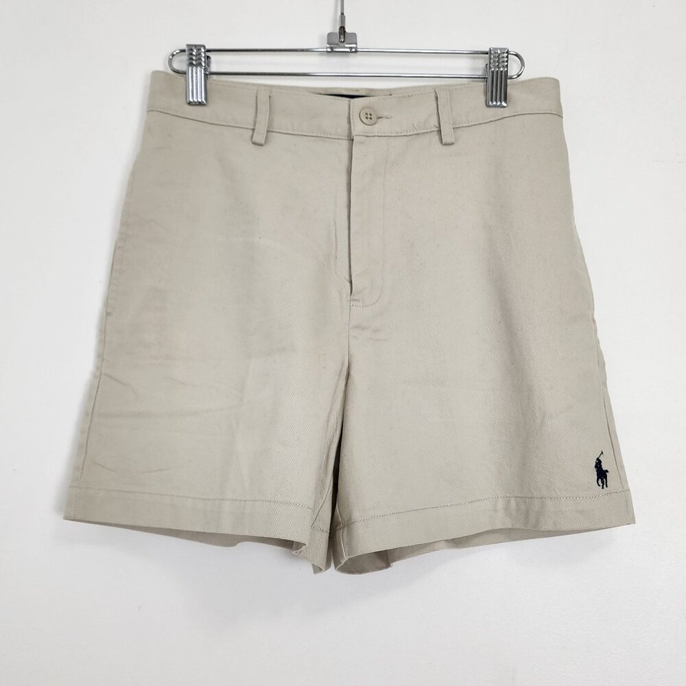 Ralph Lauren Polo Sport Womens sz 2 High Waist Cotton Shorts Tennis Prep Vtg 90s